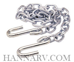 CR Brophy TCL3-C 5/16 Inch Safety Chain with Two 17/32 Inch S-hooks with Latches